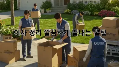 이사 정리, 깔끔하게 끝내는 꿀팁!